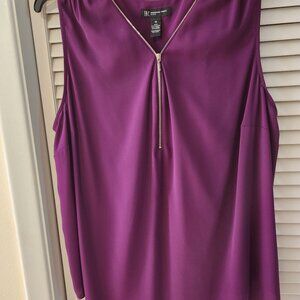 INC SZ 3X Purple sleeveless zip front top